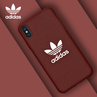  adidas 阿迪达斯 iPhone Xs Max 手机壳 (酒红)