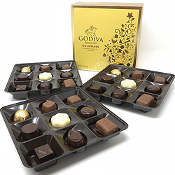 GODIVA 歌帝梵 金装巧克力礼盒 27颗 316g*2盒 *2件