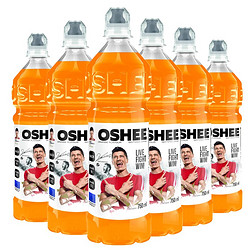 傲西（OSHEE）波兰进口 运动功能维生素饮料 橙子风味 750ml*6瓶 整箱 *3件
