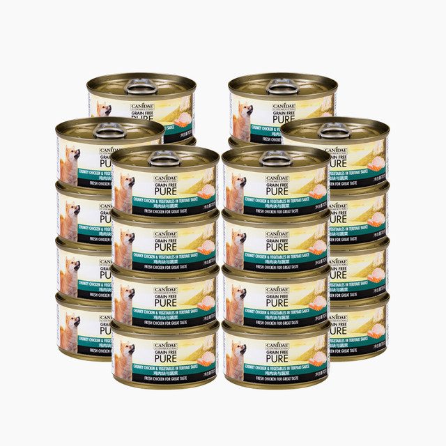 双11预售：CANIDAE 卡比 宠物 主粮狗罐头 鸡肉与蔬菜 70g*24罐 *3件