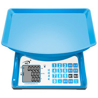 花潮高科/hochoice便携一体式称重电子秤商用计价计重秤台秤30kg10g超市水果秤天空蓝
