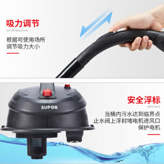 苏泊尔（SUPOR）干湿吹三用大功率桶式家用吸尘器VCT82A-12