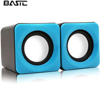 本手(BASIC)F0音箱2.0声道迷你便携USB台式笔记本手机电脑音响 蓝色