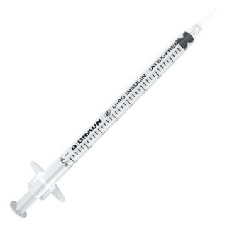 德国贝朗（B|BRAUN）一次性无菌注射器 胰岛素注射器 0.3*8mm  1ml*100支 （带针）