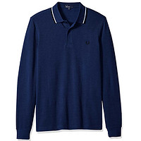 FRED PERRY M3636 男士撞色条纹翻领长袖polo衫