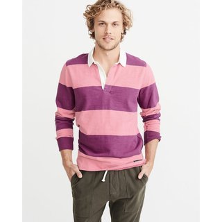 Abercrombie & Fitch 205362 男士长袖橄榄球polo衫