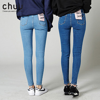 CHUU -5KG P0000WQV 女士牛仔裤 (浅蓝色、28)