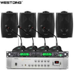 威斯汀 V4 会议室音响 音箱组合套装 壁挂音响 背景音乐教室培训系统 蓝牙功放话筒组合