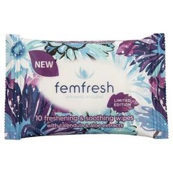  femfresh 芳芯 温和无皂女性专用棉湿巾 10片
