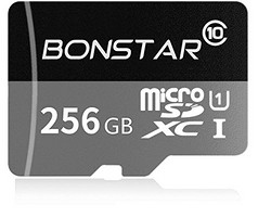 ZBHTCM 256GB Micro SD 卡，SDXC 卡高速 Class 10 带免费 SD 适配器