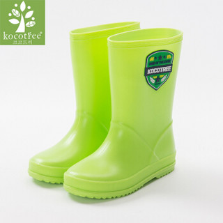 kocotree KQ17050 儿童防滑中筒雨靴 绿色 25码