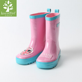 kocotree KQ15439 儿童雨鞋 粉蓝 25