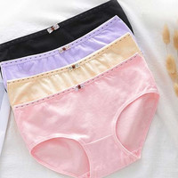Langsha 浪莎 ES5019 女士中腰内裤 4条装