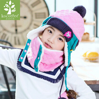 kocotree KQ17599 儿童保暖加绒护耳帽 小马宝莉 粉色 L