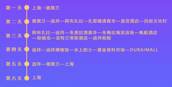 马汉航空执飞+高星酒店！上海-迪拜+阿布扎比6天3晚跟团游