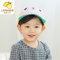 lemonkid 柠檬宝宝 26013 儿童棒球帽 可爱熊-粉色粉绿帽檐