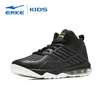 ERKE 鸿星尔克 63118304037 男童气垫篮球鞋 (34、正黑/金泊色)