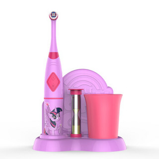小马宝莉 儿童电动牙刷 3D旋转软毛宝宝牙刷 3-12岁 PC1701 紫色