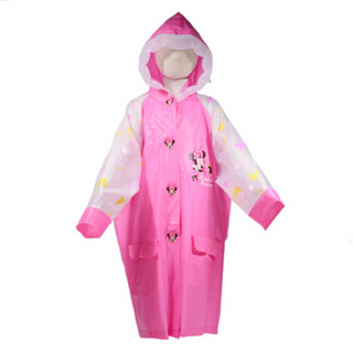 Disney 迪士尼 XT1026 儿童雨衣带书包位 粉红色 M