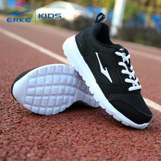 ERKE 鸿星尔克 64117114052 儿童运动鞋 (34、正黑/正白)