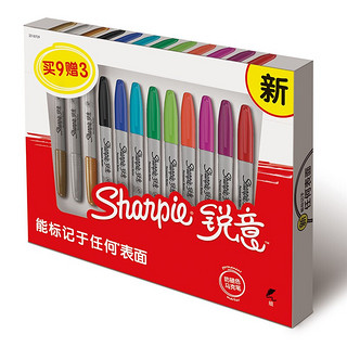 Sharpie 锐意 SF07 马克笔套装 (彩色、12支)