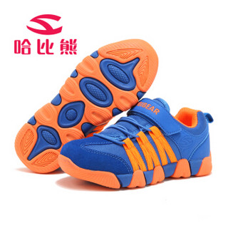 哈比熊 AS3375 儿童运动鞋 (31、宝蓝/桔红)