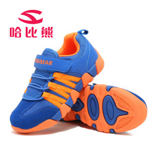 哈比熊 AS3375 儿童运动鞋 (33、宝蓝/桔红)
