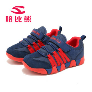 哈比熊 AS3375 儿童运动鞋 (27、深蓝/红)