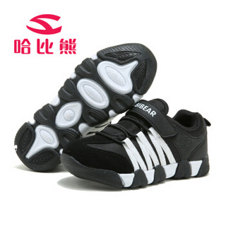 哈比熊 AS3375 儿童运动鞋 (26、黑/白)