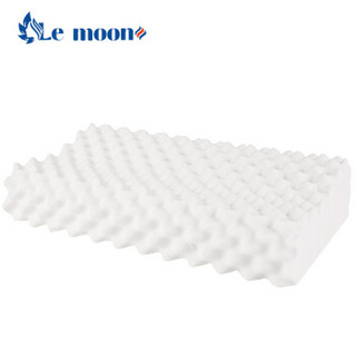 Le moon 泰国原装进口天然乳胶枕头山峰枕（刺绣枕套） KM002