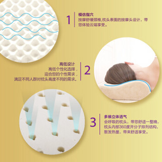TAIPATEX 泰国天然乳胶枕透气方枕(大)单个成人枕芯66CM*42CM*15CM