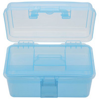 福吉斯特（Forgestar）蓝色双层家用手提工具收纳箱 10英寸学生美术零件盒医药箱 G561