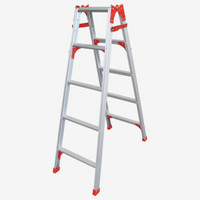 瑞居家用梯子两用梯子人字梯加厚梯子铝合金梯多功能折叠五步梯子1.44