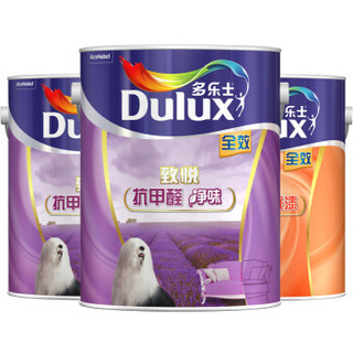 多乐士（Dulux）A743+A748抗甲醛全效内墙乳胶漆 油漆涂料 墙面漆白色套装18L