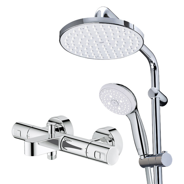 双11预售：GROHE 高仪 新天瀑淋浴系统 + 普利斯天德恒温龙头34337+27389