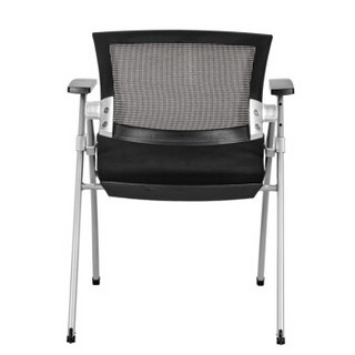 驰界（chijie）折叠靠背椅 黑色网布椅子 培训椅 家用电脑椅 会议椅子