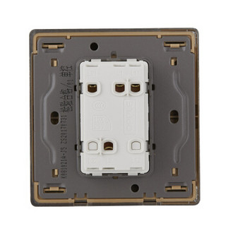 欧普照明（OPPLE）电源暗装空调86型带开关插座面板二开单控K08金色