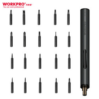 万克宝（WORKPRO）W021518N 21PC精密电动螺批 电动螺丝刀 螺丝刀套装(干电池款)