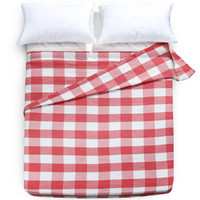 三利 棉布复古彩格毛巾被 菱格缝线空调毯子 居家办公午休四季通用盖毯 双人200×230cm 蔷薇色