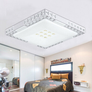 nvc-lighting 雷士照明 吸顶灯客厅灯卧室灯Led灯具 可分控水晶灯 正方形三色可调控（30W3000K+6500K）