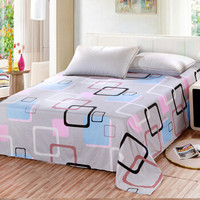 艾薇（AVIVI）床单单件纯棉40支斜纹印花大被单双人床1.5米/1.8米床230 250胭脂扣
