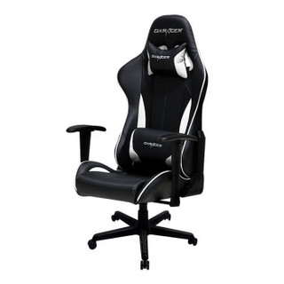 迪锐克斯（DXRACER）F57电脑椅子 电竞椅人体工学办公椅皮椅老板椅可躺升降椅 黑白