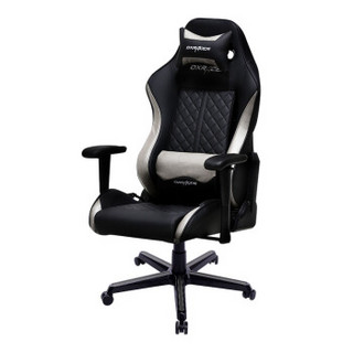 迪锐克斯（DXRACER）D73电脑椅 电竞椅人体工学办公椅子老板椅靠背椅可躺升降椅 黑白豪华款