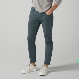 Massimo Dutti 00037027500 男士超修身版斜纹理仿牛仔布裤