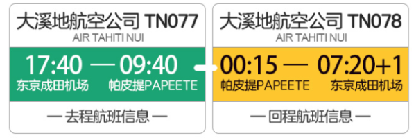 东京直飞 -大溪地茉莉雅岛+波拉波拉岛双岛8天6晚自由行