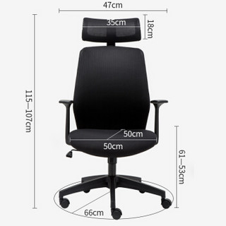 联丰（LIANFENG）电脑椅 办公椅 人体工学椅子家用转椅 ds-177黑