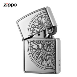 2018年新款zippo打火机美国原装航海图氧化镜面银色寻找爱情海zbt3101