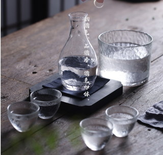 榜书城 锤目纹酒杯 茶杯 2只装