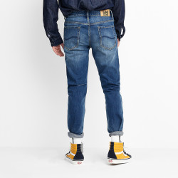 Lee男款 2018年秋季X-LINE深蓝洗水牛仔裤L1