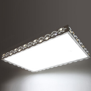 OPPLE 欧普照明 LED吸顶灯具大客厅灯大气水晶灯具长方形三段调光108瓦白光